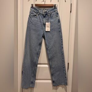Zara Light Blue Straight Leg Jeans